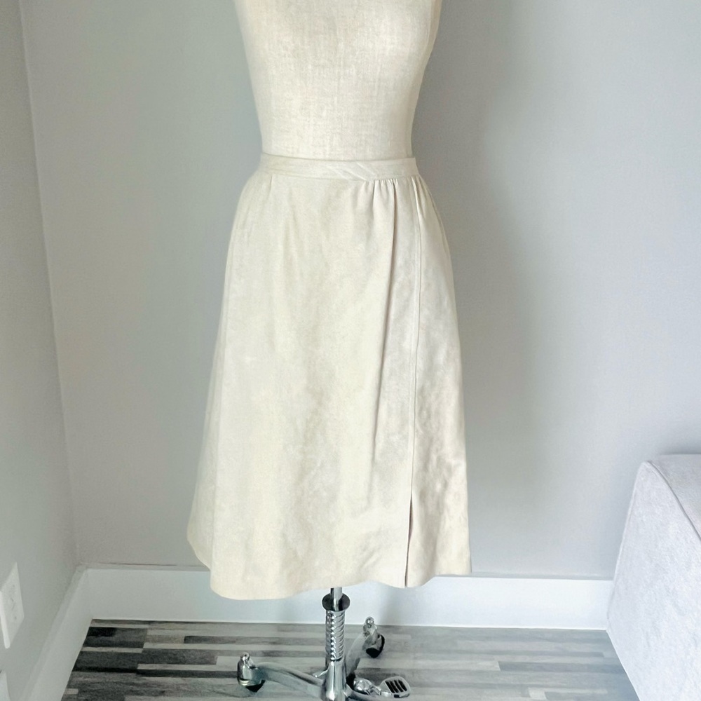 Vintage 1970s / 80s Abe Schrader Cream Suede Suit - image 7